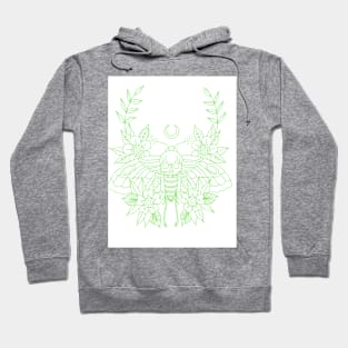 Death Moth with Flowers Hoodie